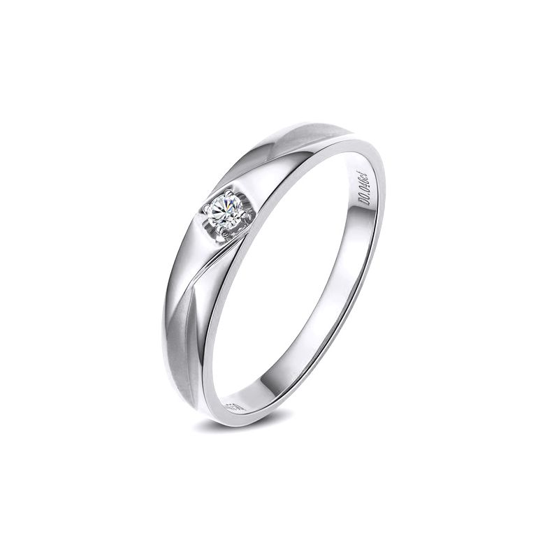 Alliance diamant platine - Alliance pour Elle - 1