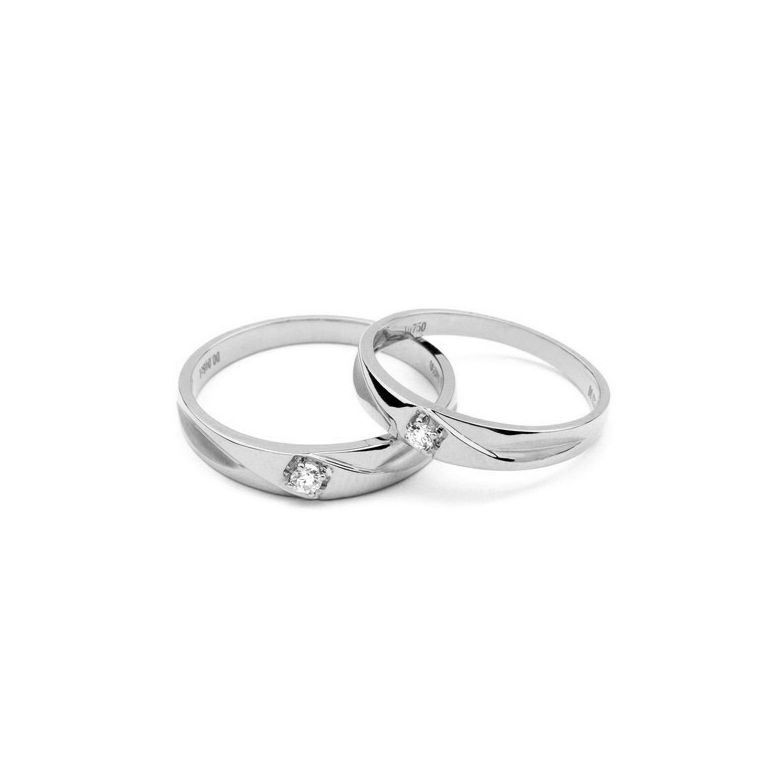 Alliances diamants or blanc - Alliances Duo - 2