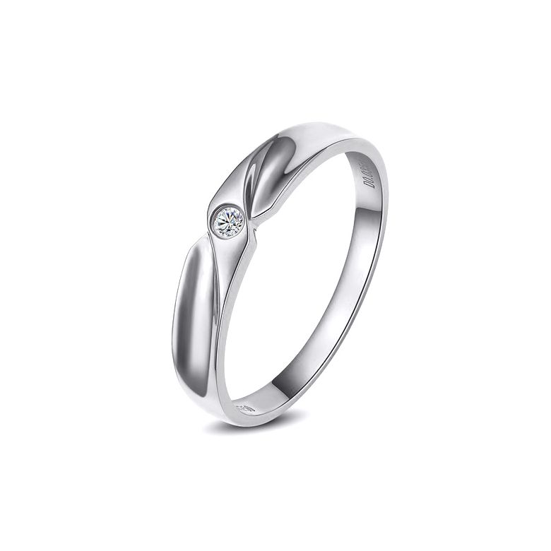 Alliance originale or blanc - Alliance Femme - Diamant - 1