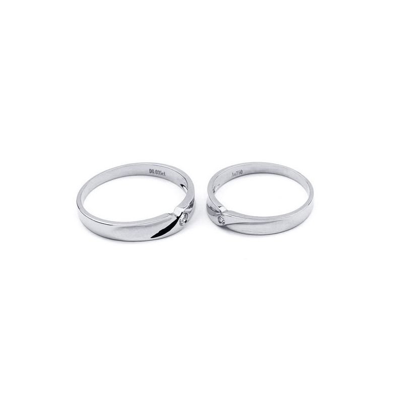 Alliance originale or blanc - Alliance Femme - Diamant - 3