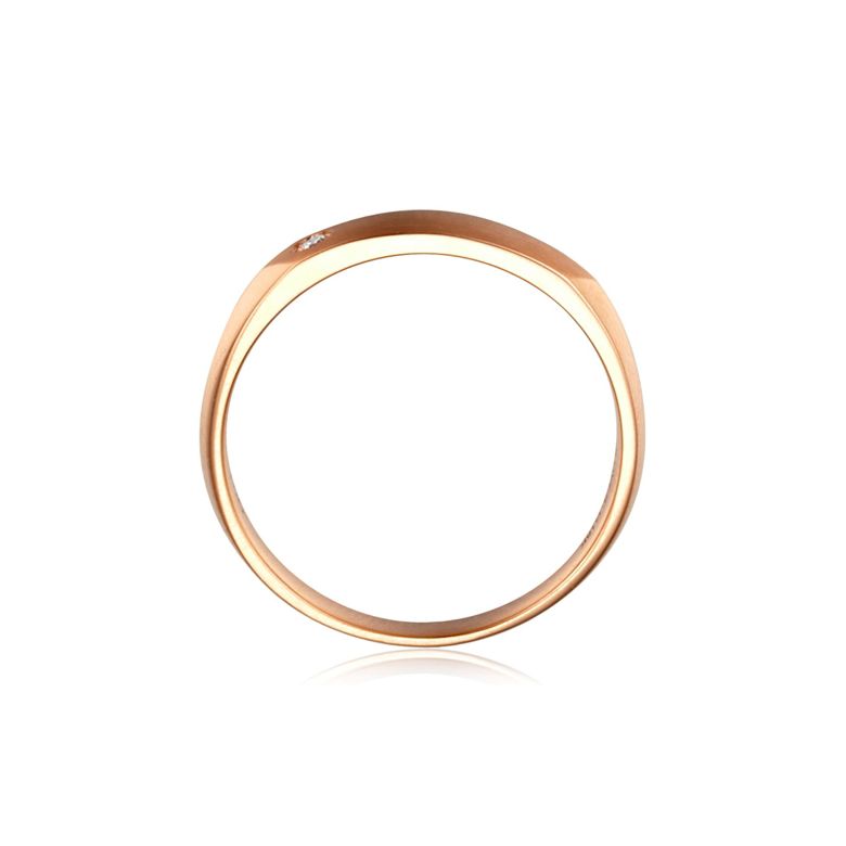 Alliance homme taillée en oblique - Or rose 750/1000, Diamant | Gabriel - 5