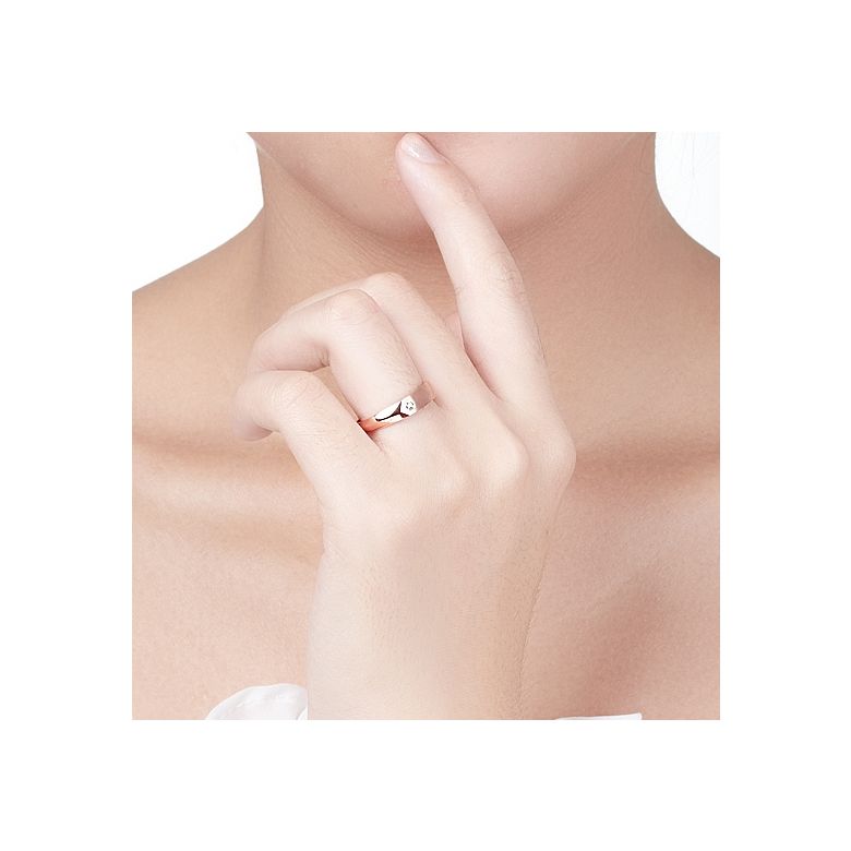 Alliance homme taillée en oblique - Or rose 750/1000, Diamant | Gabriel - 3