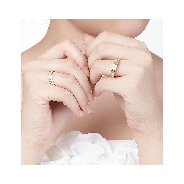 Alliances Couple - Or Jaune - Diamants - 2
