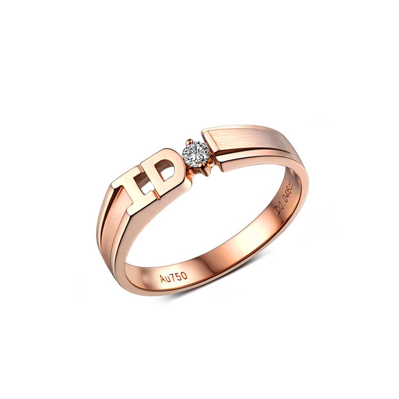 Alliance I DO - Alliance femme Or rose - Diamant - 4