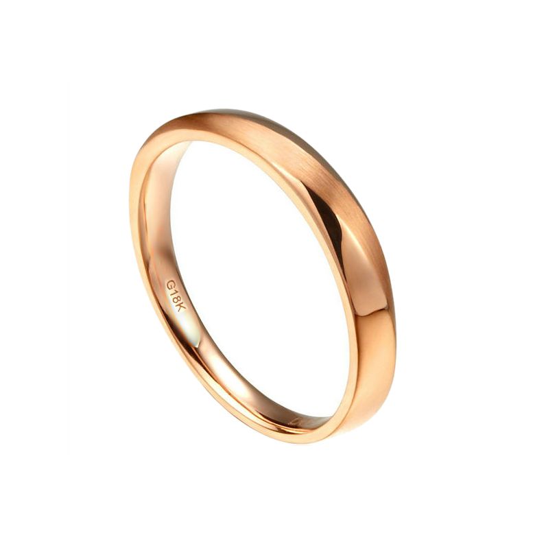 Alliance moderne Homme en Or rose et Diamant | Quinto - 1