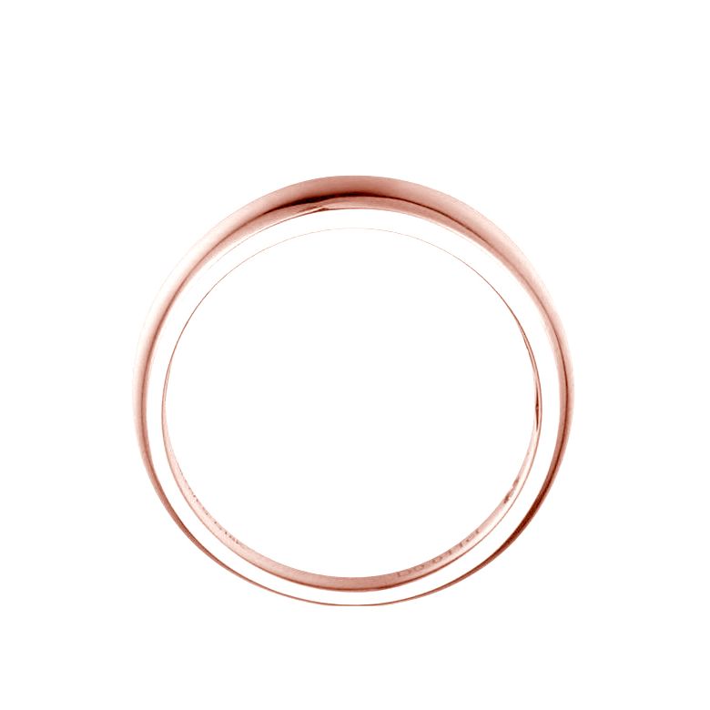 Alliance bombée Or rose 18 carats Messieurs. 1 diamant 0.010ct | Corey - 4
