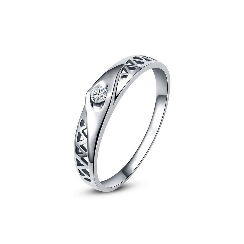 Alliance contemporaine -  Alliance Femme Platine - Diamant - 1