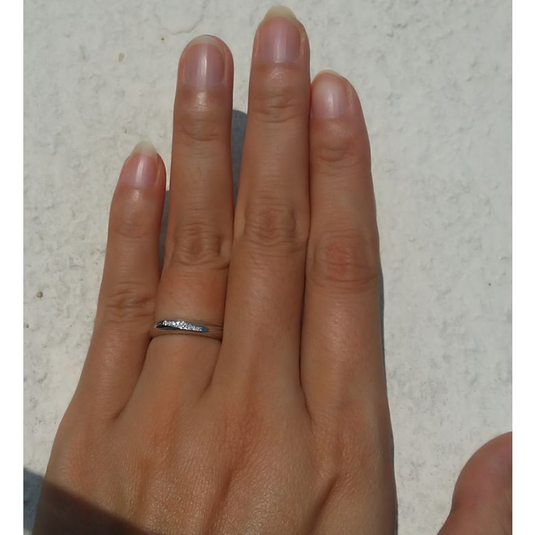 Alliance or mariage - Alliance diamants - Or blanc, Femme - 2