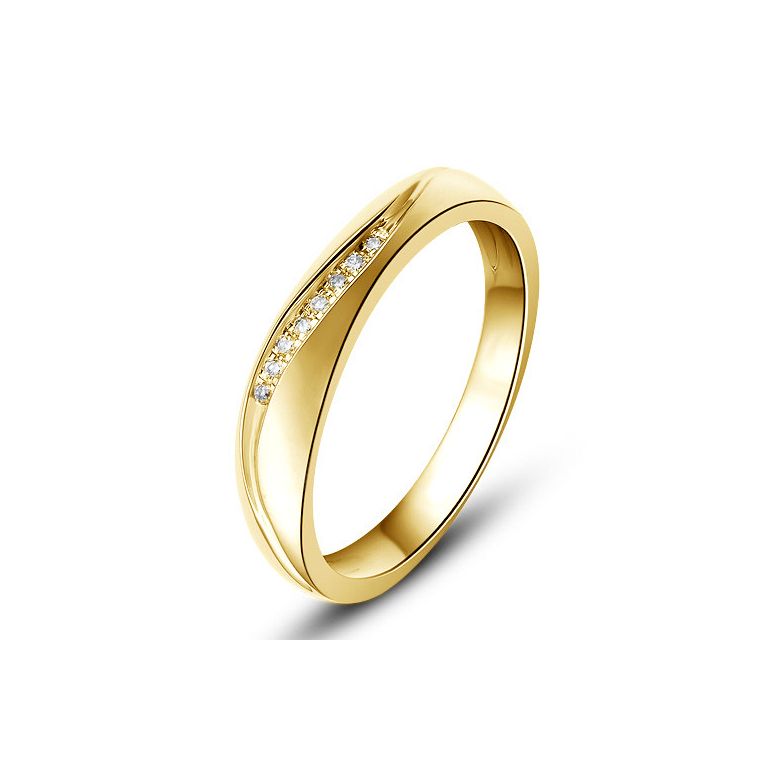 Alliance or mariage - Alliance diamants - Or jaune, Femme - 1