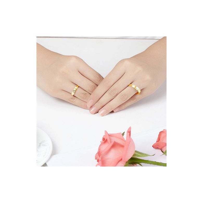 Alliances diamants sertissage demi clos - Métal or jaune 18cts - Duo - 3