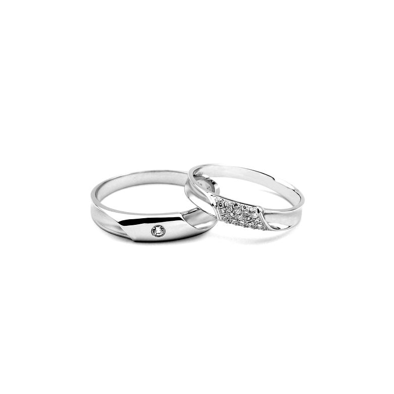 Alliance Femme - Or blanc - Diamants 0.105ct | Chloé - 2