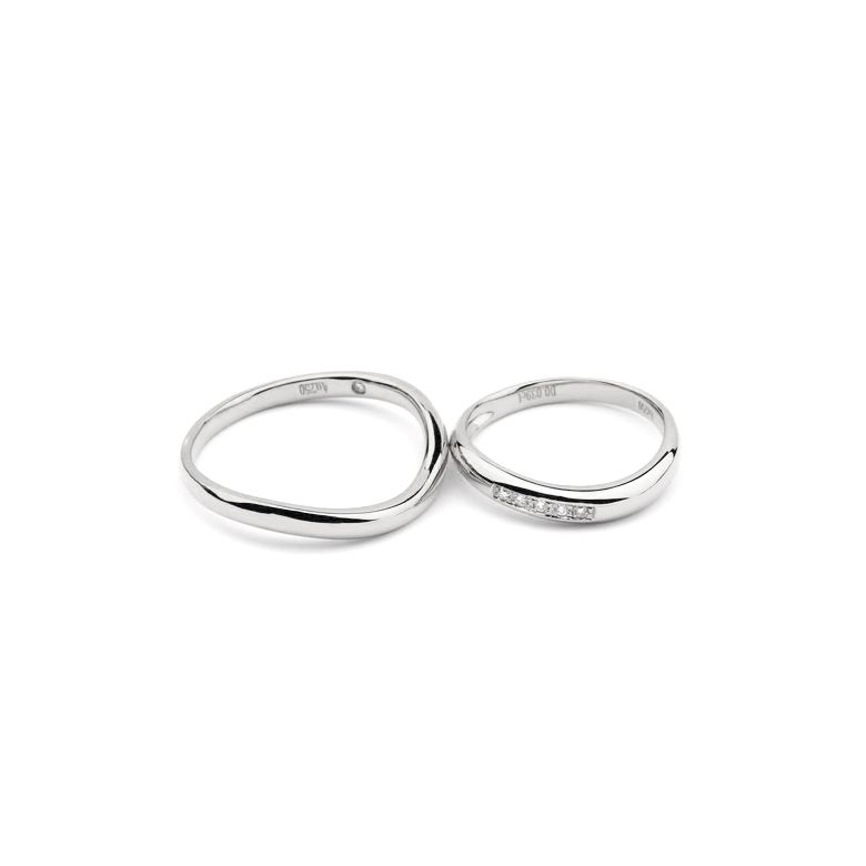 Alliance Homme. Platine. Diamant 0.011ct - 3