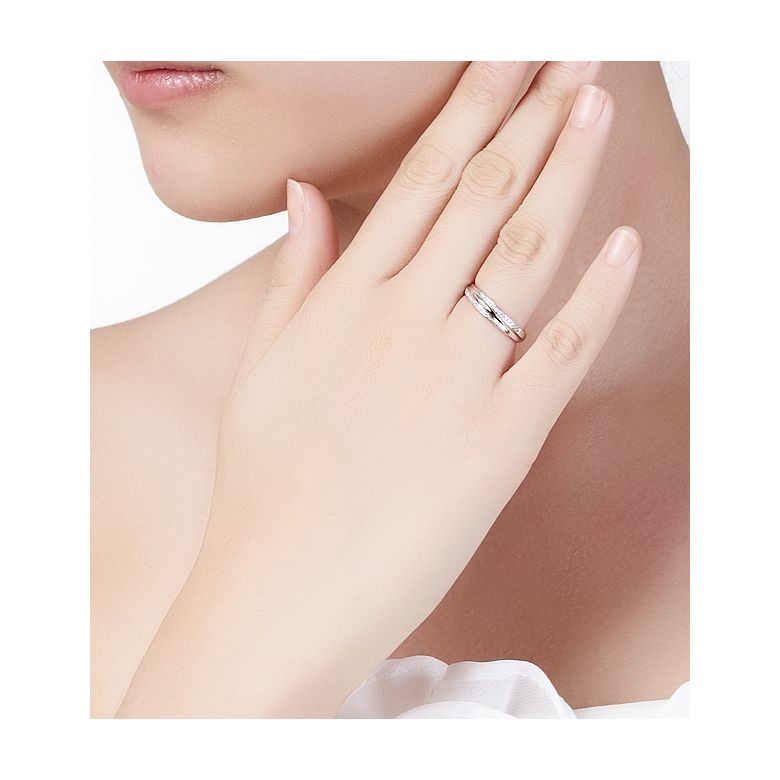 Alliance Femme. Platine. Diamants 0.11ct - 2