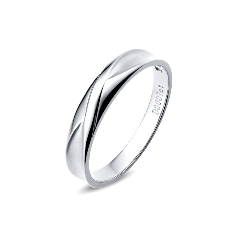 Alliance Homme. Platine. Diamant 0.007ct - 1