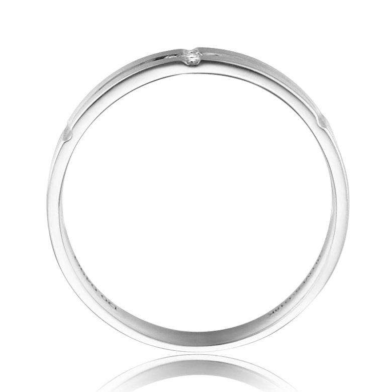Alliance Homme - Or blanc 18 carats brossé et mate | Rodrigue - 3