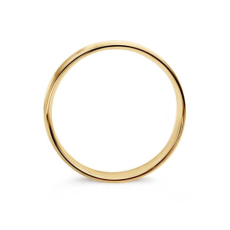 Alliance homme striée - Or jaune 18 carats | Une vie avec toi - 3
