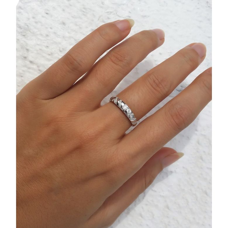 Bague Or blanc et Diamants pour femme | Toi et moi - 2