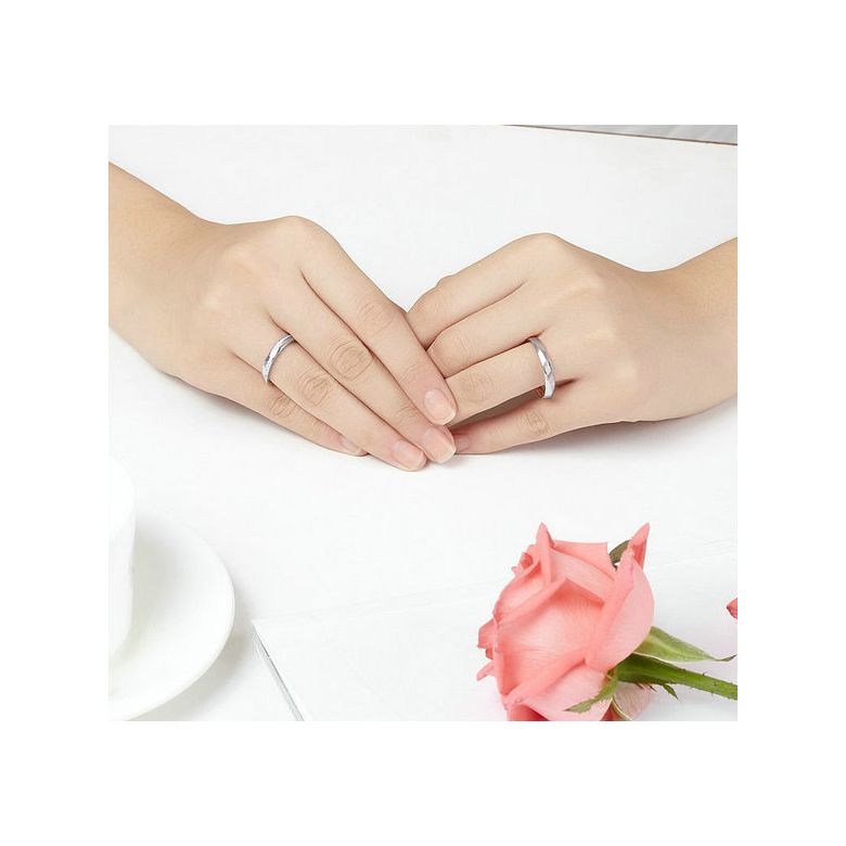 Alliance moderne Homme en Or blanc et Diamant | Ovidio - 3