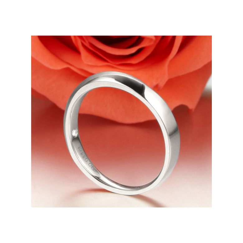 Alliance moderne Homme platine et Diamant | Ovidio - 4