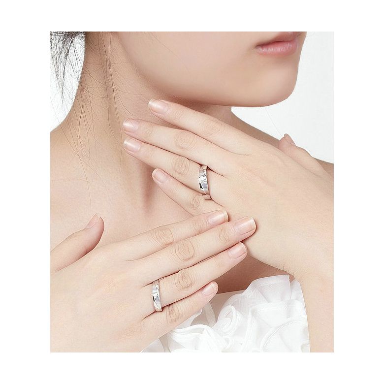Alliance Giuliana Brossée et Polie Or Blanc, Diamant - Femme | Gemperles - 2