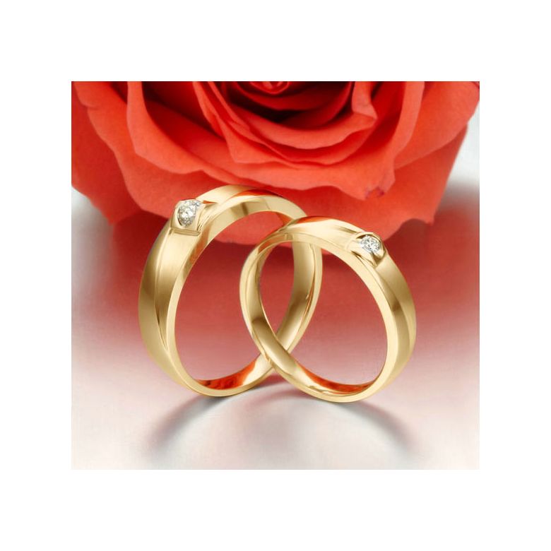 Alliances diamants or jaune - Alliances Couple | Giuliana & Renzo - 5