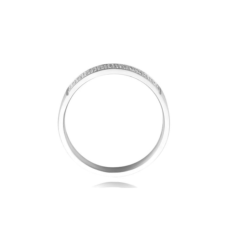 Alliance Or Blanc Jaq - Alliance de Fiançaille en Diamant - Femme | Gemperles - 4