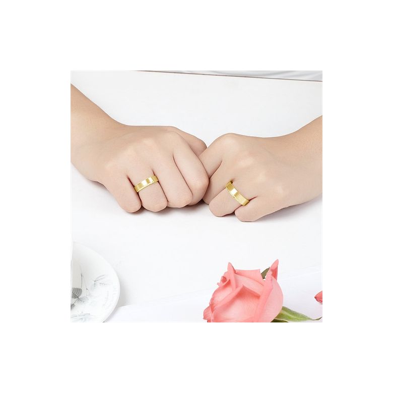 Alliances Couple. Or jaune. Diamants 0.120ct - 3