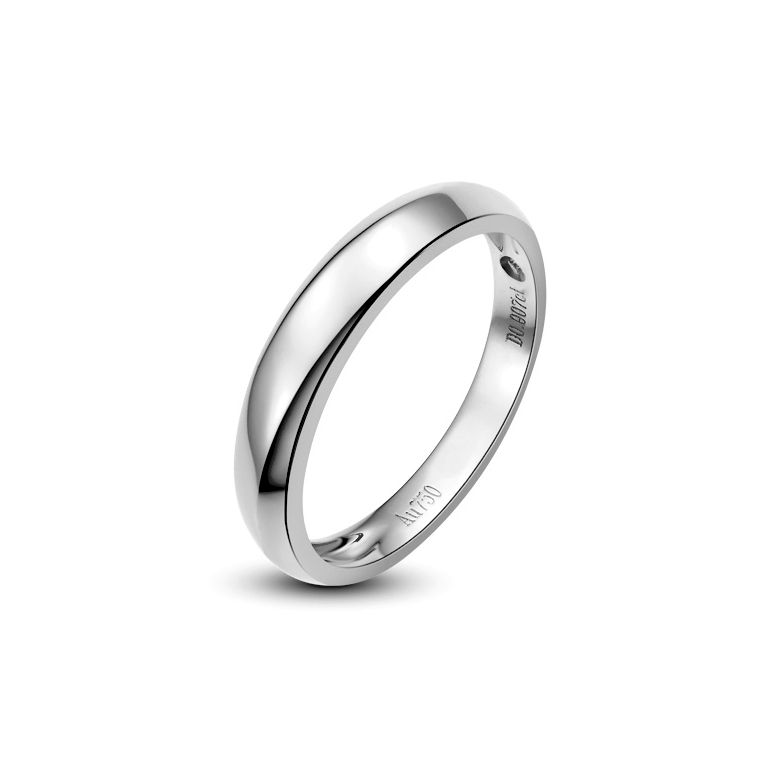 Alliance Homme. Or blanc. Diamant 0.007ct - 1