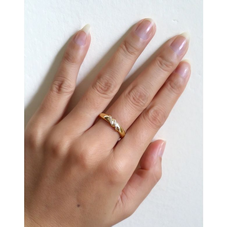 Alliance de Mariage Femme Héloïse - Or Jaune & Diamants | Gemperles - 4