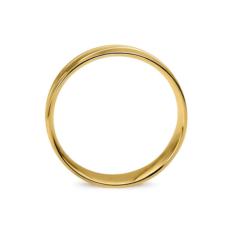 Alliance Homme lignes enchevêtrées - Or jaune 18 carats - 4
