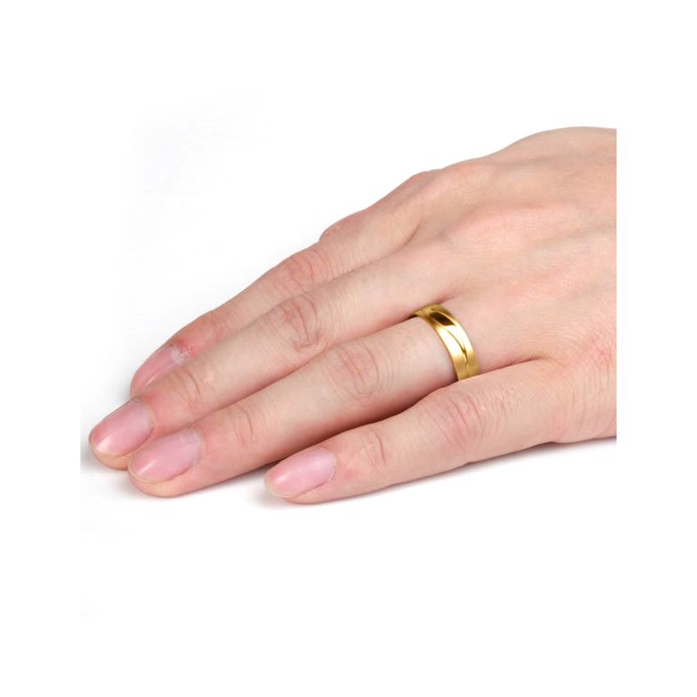 Alliance Homme lignes enchevêtrées - Or jaune 18 carats - 2