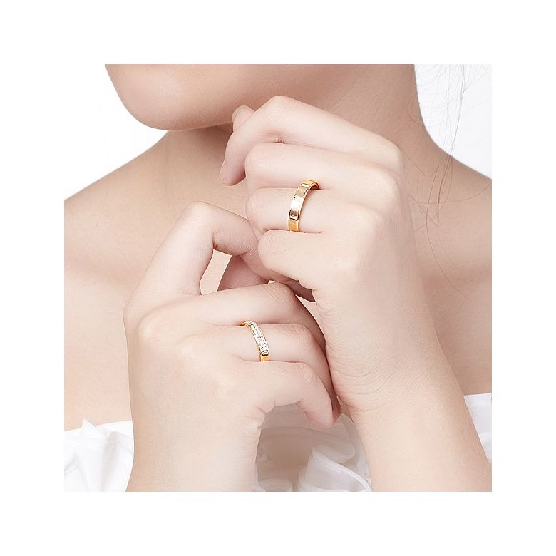 Alliances Couple -  Or Jaune - Diamants - 2