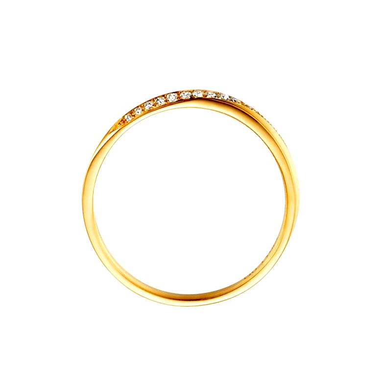 Alliance Femme Or jaune 18cts, diamants. Ondulation | Giovanna - 5