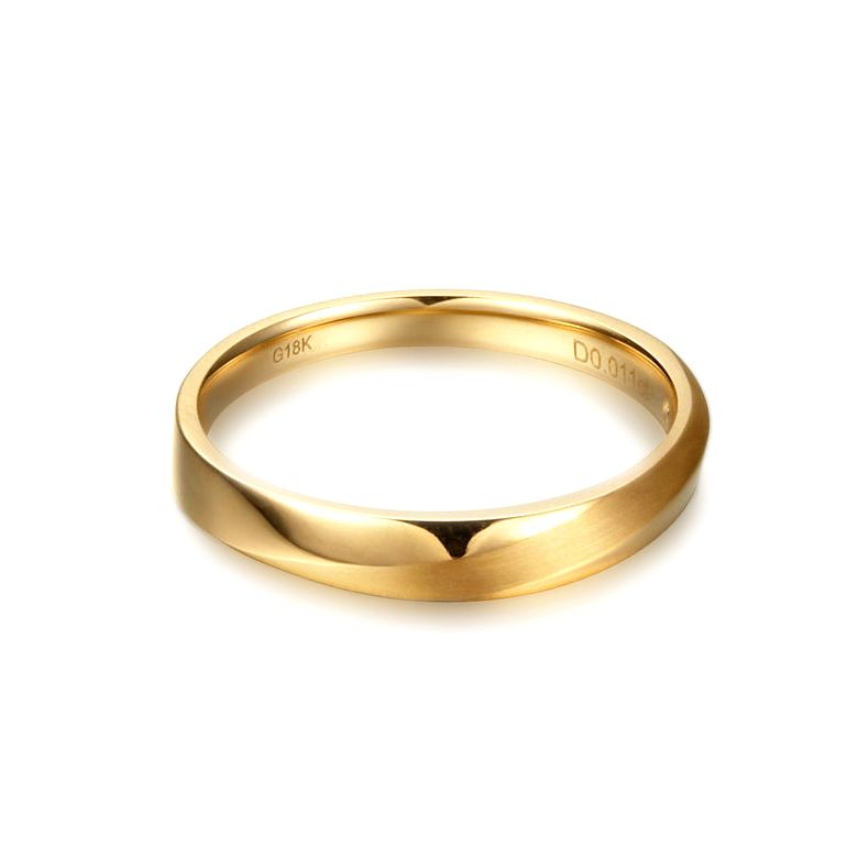 Alliance moderne Homme en Or jaune et Diamant | Emiliano - 4