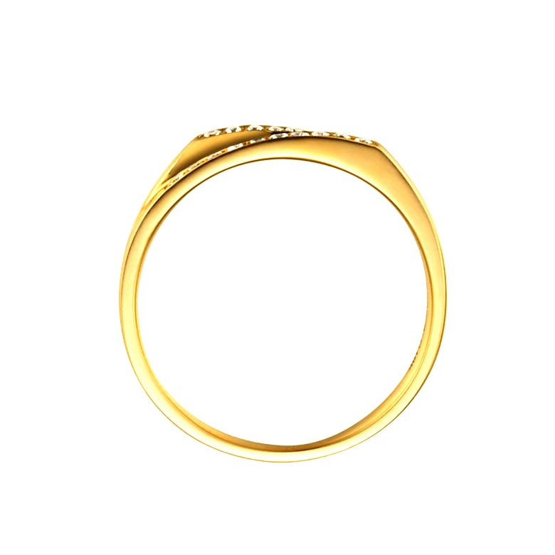 Alliance mariage 2 anneaux en 1. Femme moderne Or jaune - 5