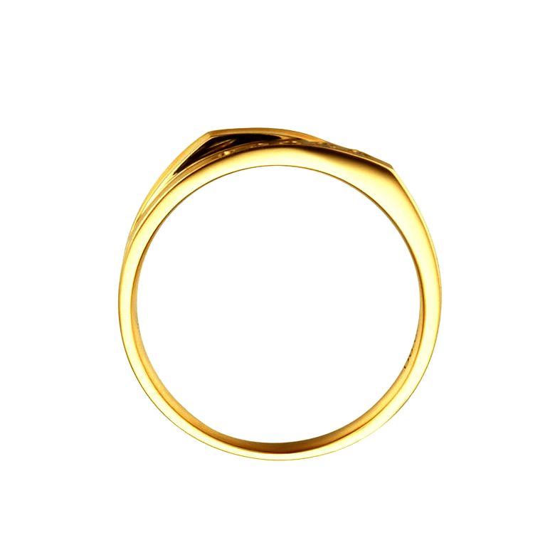 Alliance mariage 2 anneaux en 1. Homme moderne Or jaune - 4
