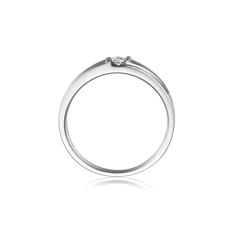 Alliance diamant sertissage demi clos - Métal platine - Homme - 2