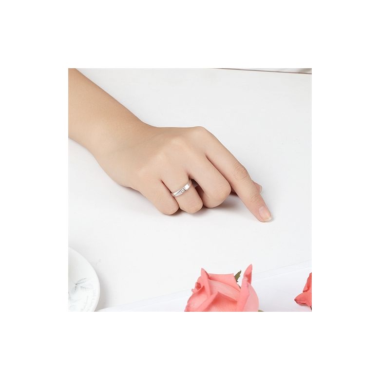 Alliance diamant sertissage demi clos - Métal platine - Homme - 6