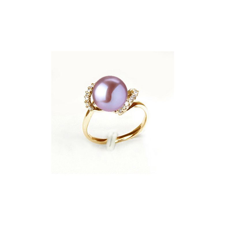 Bague Byzance I  Perle de culture, Or jaune, Diamants - 6