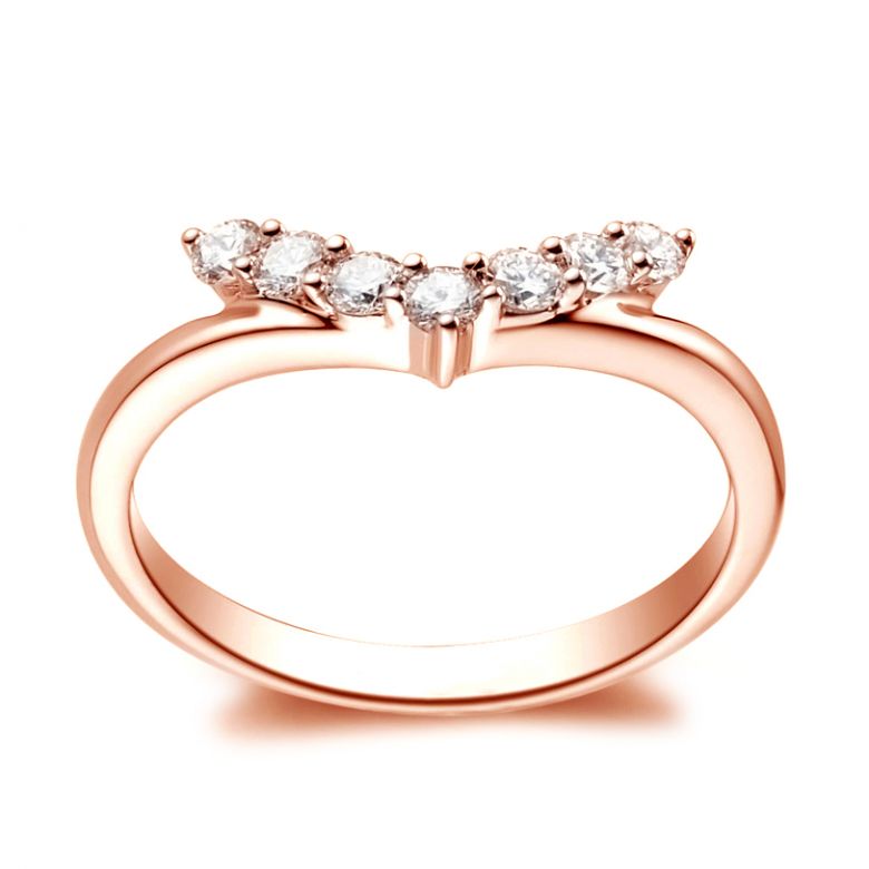 Bague Femme Freedom - Or Rose, Diamants - Ailes de Colombe | Gemperles - 5