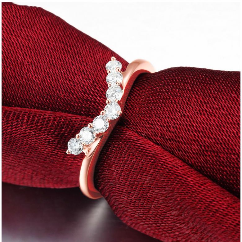 Bague Femme Freedom - Or Rose, Diamants - Ailes de Colombe | Gemperles - 3