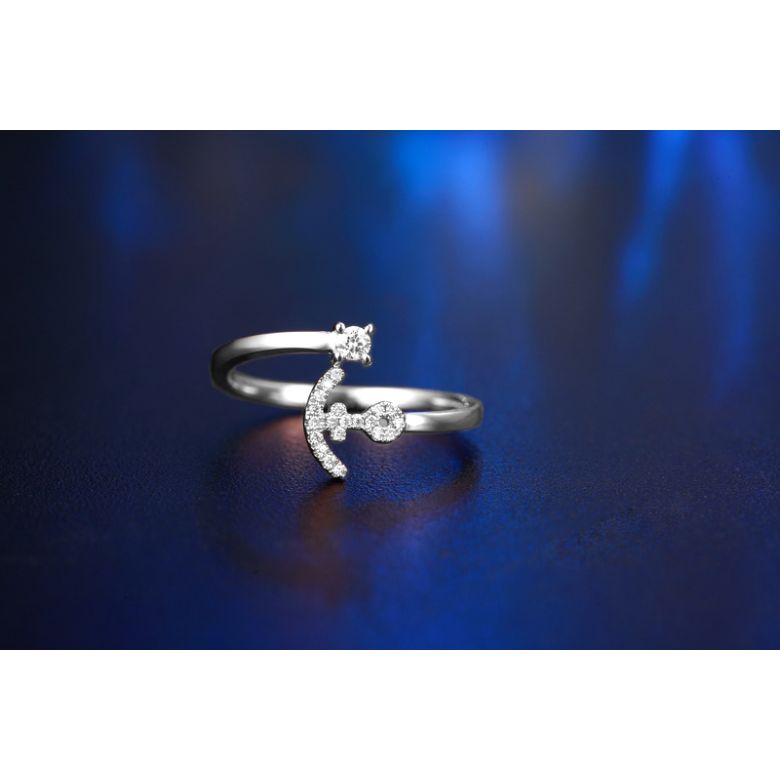 Bague enclume de bateau. Or blanc 18cts, diamants 0.11ct  | Gemperles - 5
