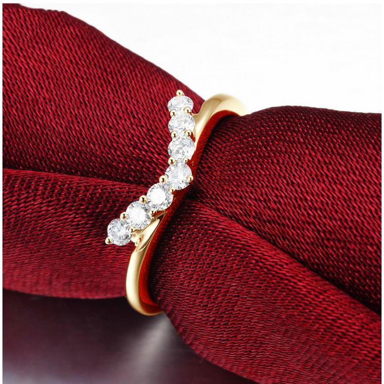 Bague Femme Freedom - Or Jaune, Diamants - Ailes de Colombe | Gemperles - 3