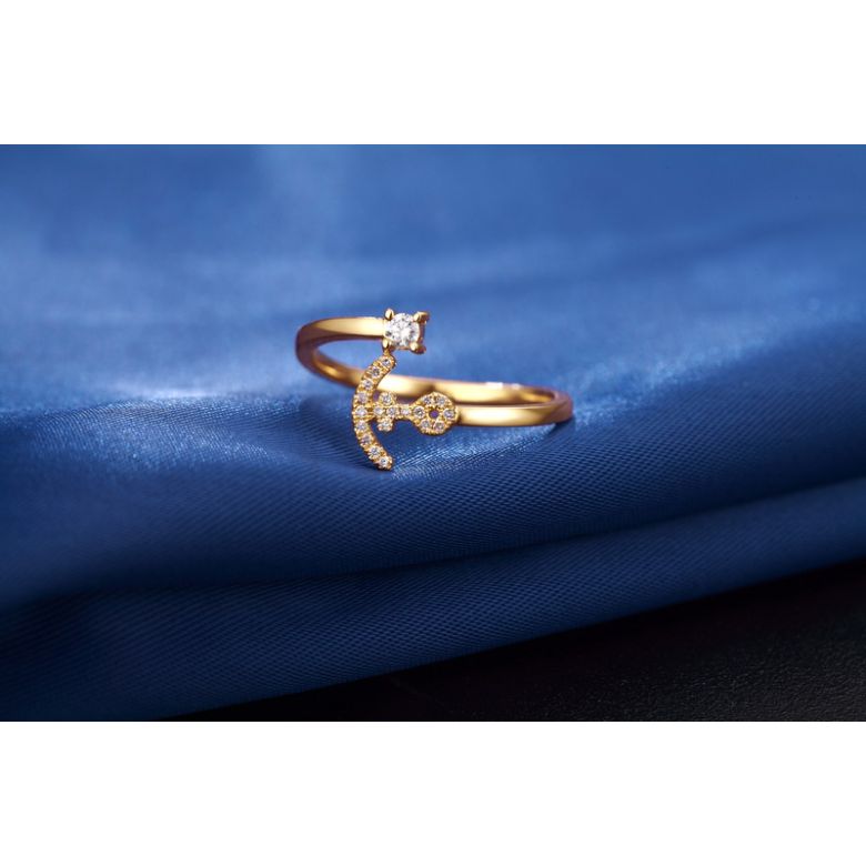 Bague enclume de bateau. Or jaune 18cts, diamants 0.11ct | Gemperles - 6