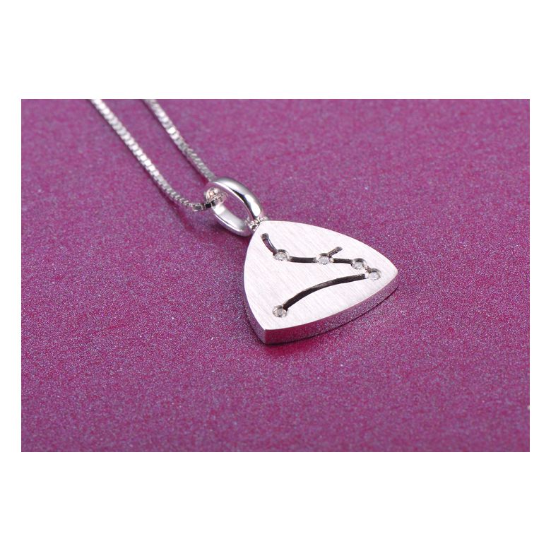 Pendentif astrologique - Constellation du bélier - Or blanc, diamants - 3