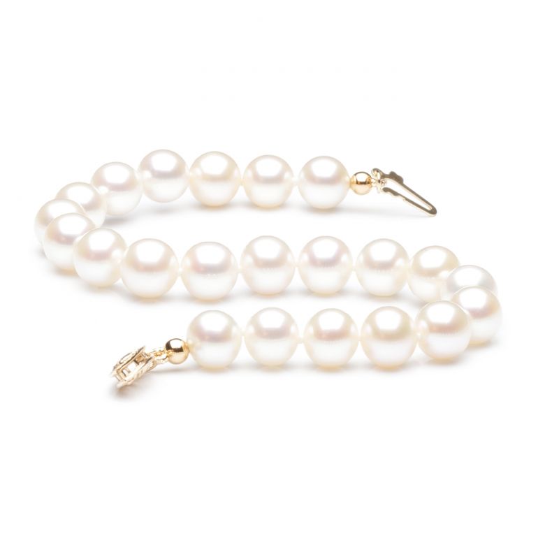 Bracelet perles de culture Femme - Perle eau douce blanche - 7/7.5mm - 1