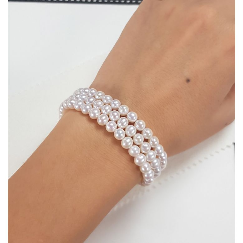 Parure Chabada I Collier, Bracelet & Boucles perles I 5/5.5mm, AAA - 3