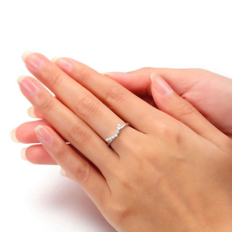 Bague Femme Freedom - Or Blanc, Diamants - Ailes de Colombe | Gemperles - 2