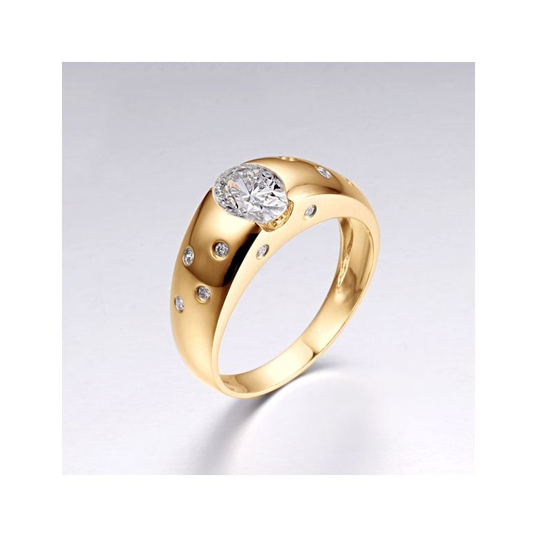 Bague pour homme or jaune 18cts - Mille éclats diamantés | Spencer - 4