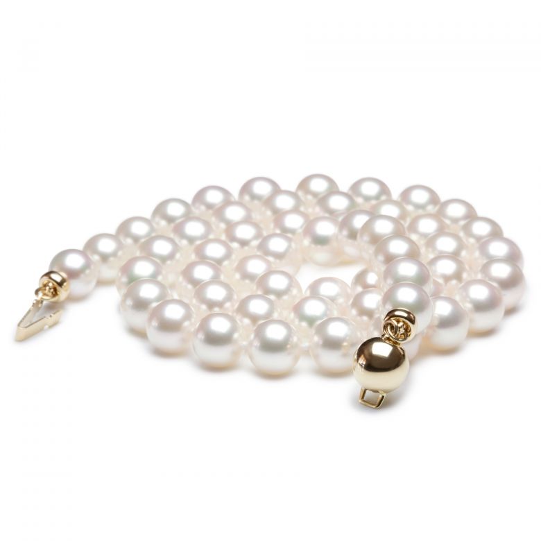 Collier perles de mer Akoya blanches du Japon - 6.5/7mm - Top GEMME / HANADAMA - 1